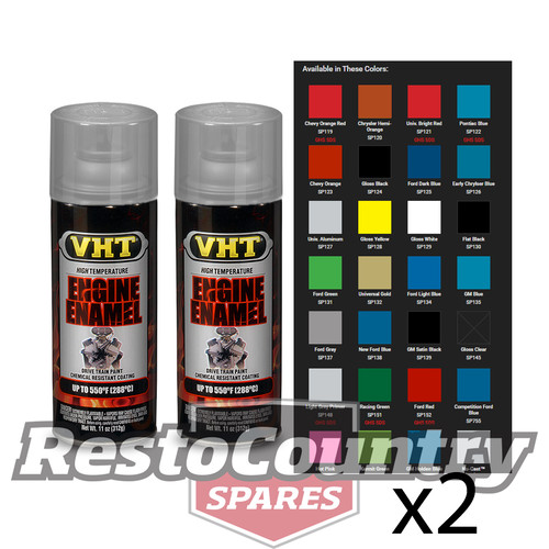 VHT High Temperature Spray Paint ENGINE ENAMEL CLEAR GLOSS x2 starter diff