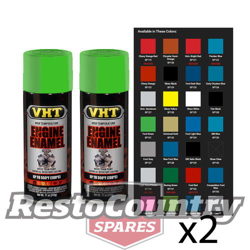 VHT High Temperature Spray Paint ENGINE ENAMEL GRABBER GREEN x2 starter diff