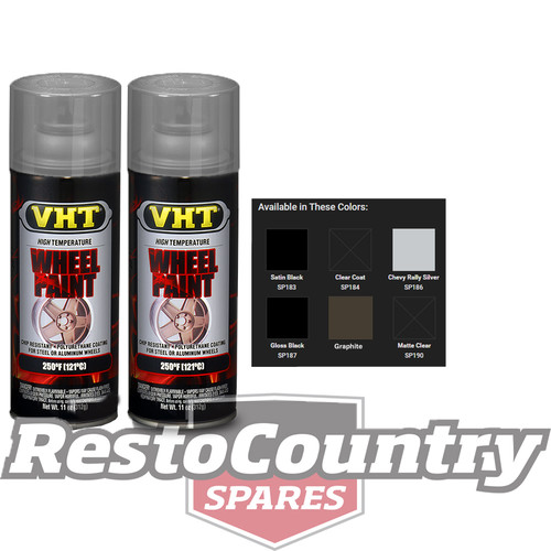 VHT High Temperature Spray Paint WHEEL CLEAR COAT GLOSS x2 centre caps covers