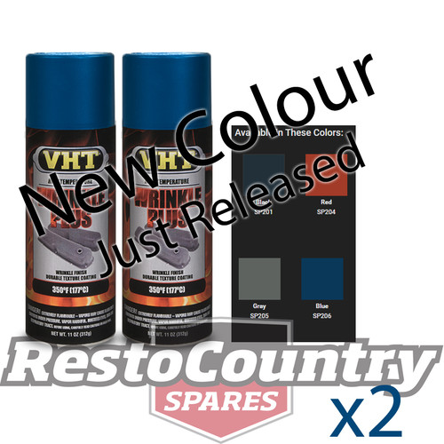 VHT High Temperature Spray Paint WRINKLE PLUS BLUE x2 dash firewall cover shifters