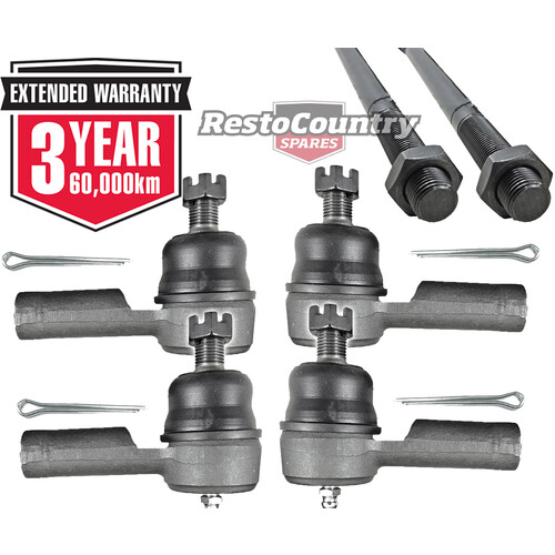 Holden Tie Rods + Rod Ends Set x6 NEW HQ HJ HX HZ WB steering joint adjust